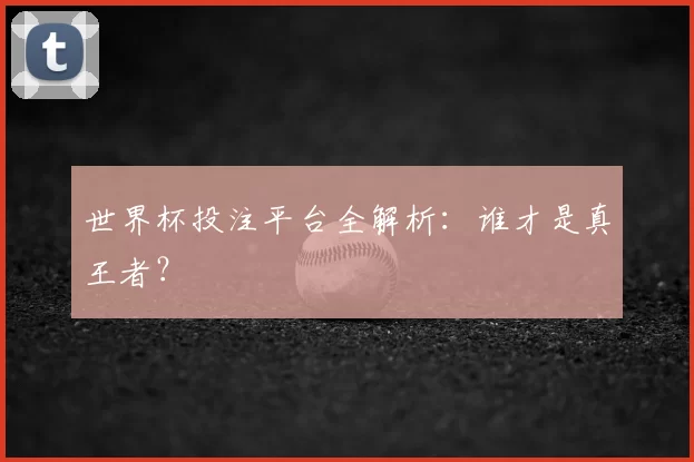 世界杯投注平台全解析:谁才是真王者?