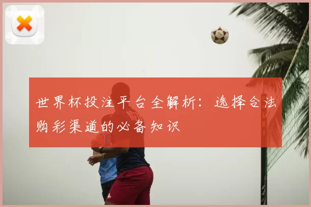 世界杯投注平台全解析:选择合法购彩渠道的必备知识